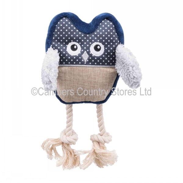 Trixie Plush Owl Dog Toy 24cm Cambers Country Store